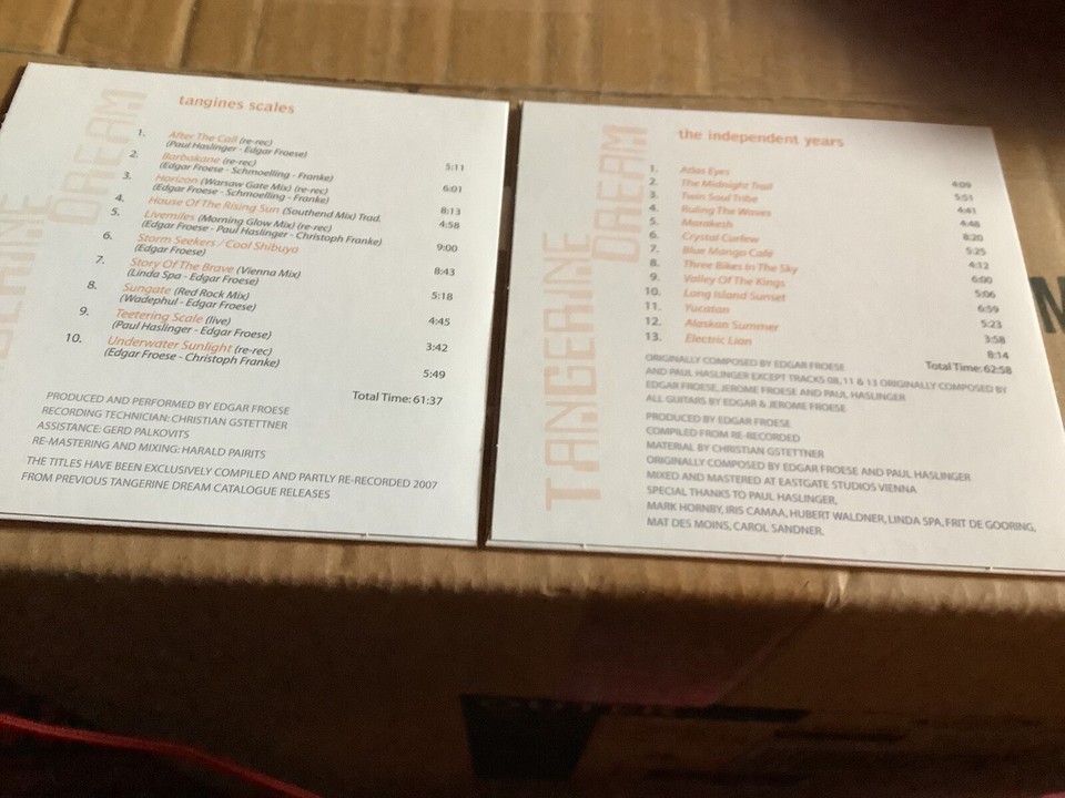 Tangerine Dream The Electronic Journey 10 CD Box Set Never Played