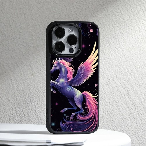glitch art unicorn For iPhone SE4 16E 12 13 14 15 16 Pro Max Anti scratch Cover - Picture 12 of 25