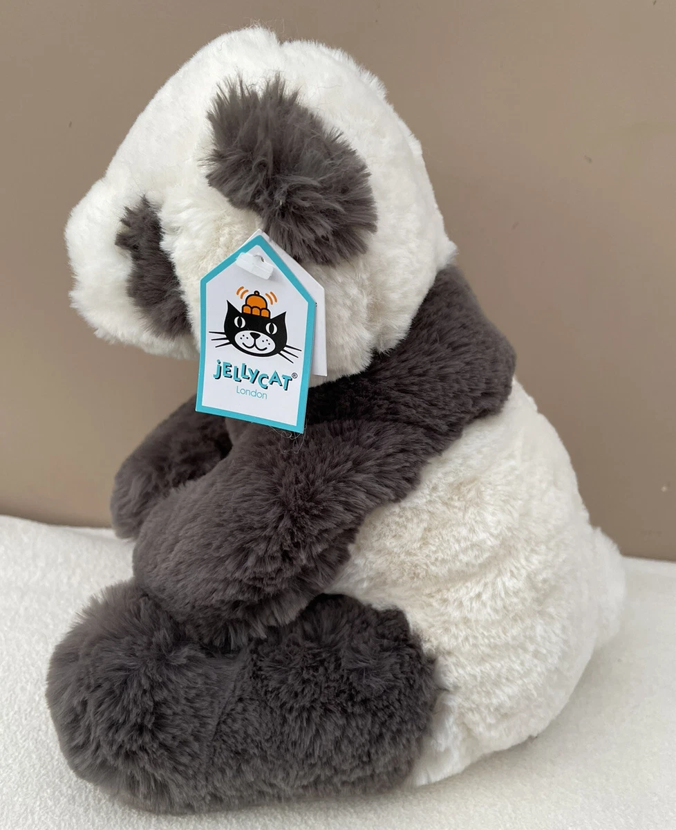 NEW Jellycat Medium Harry Panda Black White Soft Baby Comfort Soother Toy BNWT