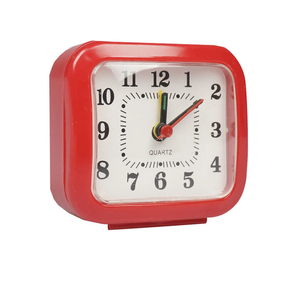 Travel Alarm Clock Battery Operated Small Analog 12 Hours Simply Design Easy Set - Image 4 of 4