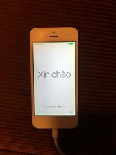 Apple IPhone 5 Model A1428 16g-White Front Silver Back