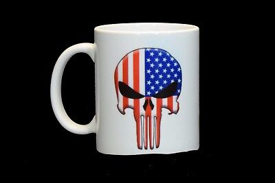 Punisher American Flag Skull Coffee Mug 