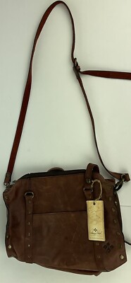Patricia Nash italian lether crossbody vintage goat sienna satchel See Photos