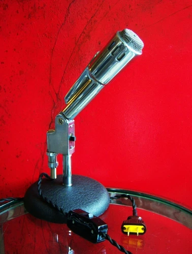Vintage 1950's DuKane 7A160 / Electro Voice 664 microphone LED lamp midcentury