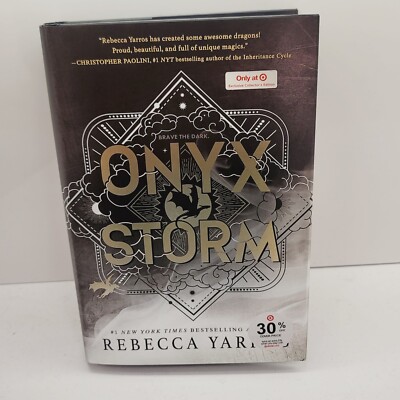 Onyx Storm by Rebecca Yarros Hardcover Book W/Marker Target Exclusive Edition 