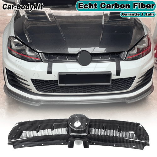 Dry Carbon Kühlergrill Grill Frontgrill Passt für VW Golf 7 MK7 VII GTI R 14-17  - Bild 1 von 13