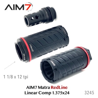 Aim7 Matra RedLine with Bravo-Cone & Adapter 1 1/8×12 & Muzzle Brake