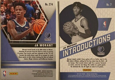 その他 2019 Panini Mosaic Intro JA MORANT #7 2019-20 Panini Mosaic