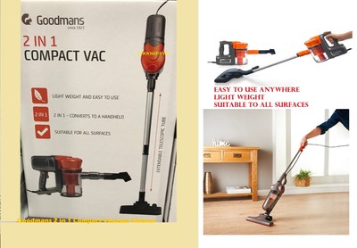 Goodmans 2 in 1 Compact Vacuum Cleaner 