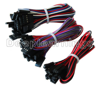 1/2/5/10PCS 70cm 2Pin/3Pin/4Pin Female To Female Jumper Dupont Cable NEW