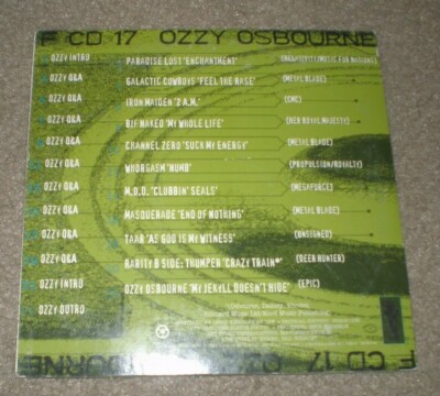OZZY OSBOURNE CD Vintage Rock F CD 17 | eBay
