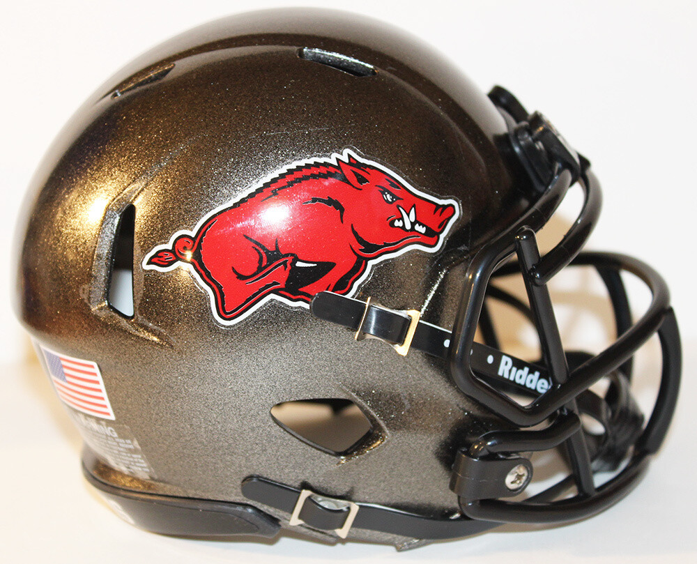 2013 Arkansas Razorbacks Custom Riddell Mini Helmet vs Mississippi