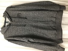 Mens Grey Zip-Up Long Sleeve Sweater Size L