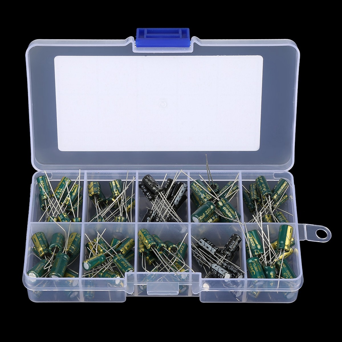 Kit 100 Condensatori Audio Elettrolitici - 10 Valori Da 10V A 63V, Per Fai Da Te - Foto 11