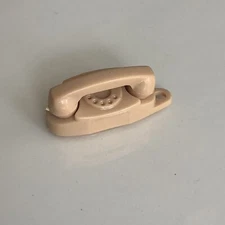 Vintage Mini The Princess Phone Pink Rotary Dollhouse Telephone Keychain Charm