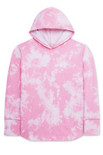 Women's Tie Dye Hoodie Sweatshirt - Large - Pink