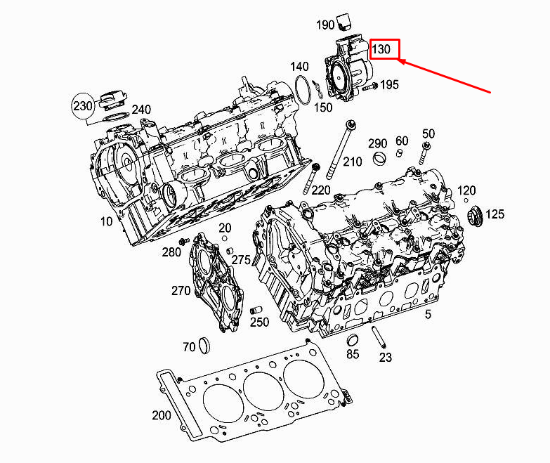 Neu MERCEDES-BENZ GLE W166 Hochdruckpumpen-Antriebsgehäuse A2760700430 Original
