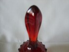 Vintage Fenton deep red hobnail bell, paper clip clapper — photo 3