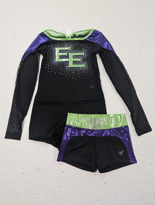 REAL Varsity ALLSTAR Cheer Uniform Cheerleading ELITE All Star Youth Medium set