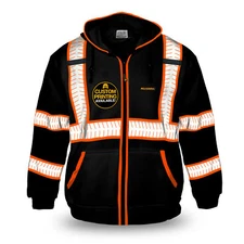 KwikSafety BLACK PATROL Fleece Safety Jacket