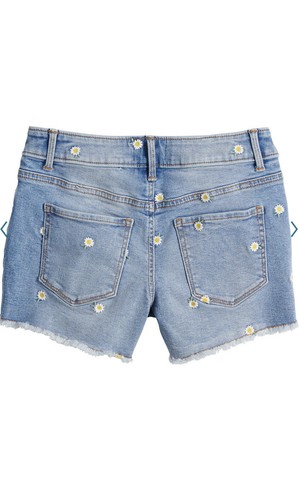 girls So favorite saw hem denim shortie shorts, daisies sz 16 - Picture 2 of 2