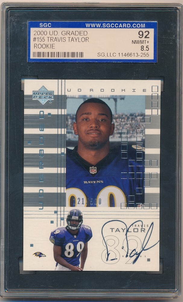 Travis Taylor Upper Deck Graded #155 Autographed