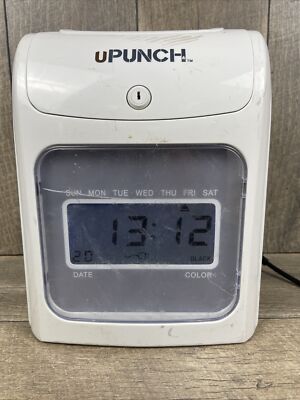 UPunch Employee Time Card Machine Calculating NO KEY HN4000 no Power Cord 