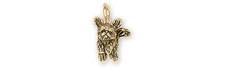 Playful Shih Tzu Jewelry 14k Yellow Gold Handmade Shih Tzu Charm  SZ33-CG