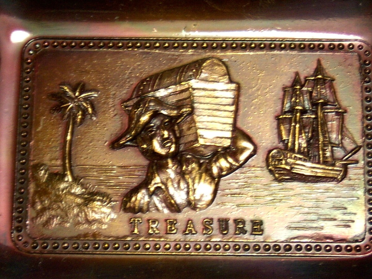 Vntg New 4 Bahamas Souvenir Ash Trays Copper Finsh Nassau Fishing