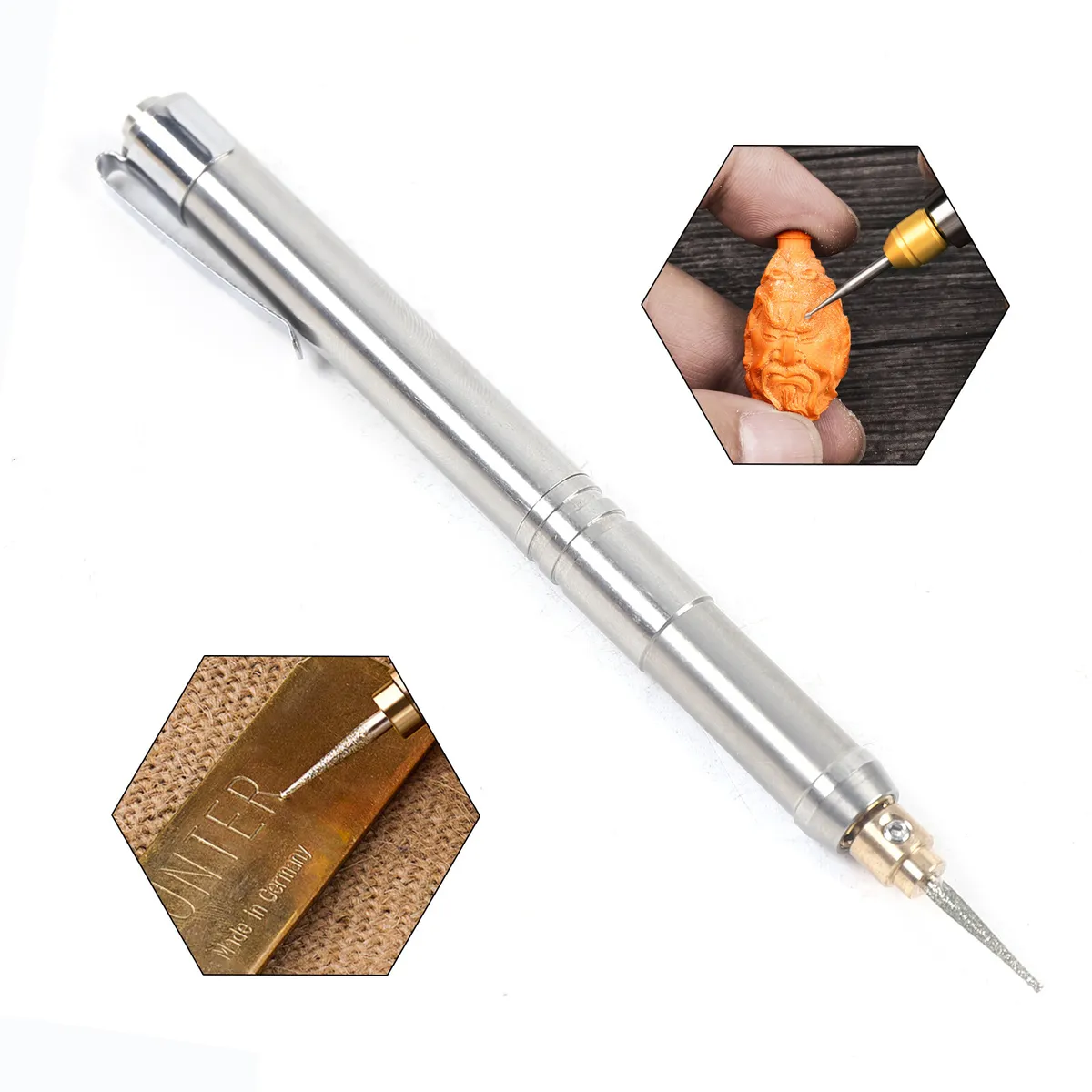 Portable Electric Engraving Carving Pen Kit Glass Metal Wood Engraver  35000r/min