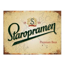 Metal Tin Sign Plaque Staropramen Home Bar Man Cave Garage Shed Pub Beer 12663