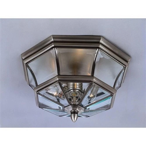 Newbury - 3 Light Flush Mount - 8 Inches high-Medici Bronze Finish Outdoor - Picture 4 of 8