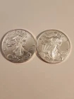American Silver Eagle Coins, Lot of 2 - 2016 1oz .999 Fine Silver, 2oz of Silver