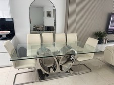 Esstisch Aus Glas & 8 Stühle Neupreis Insgesamt 4000 €