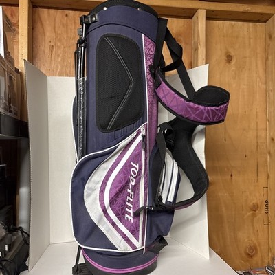 Top Flite Golf Stand Carry Bag 6 Way Dividers Dual Strap blue