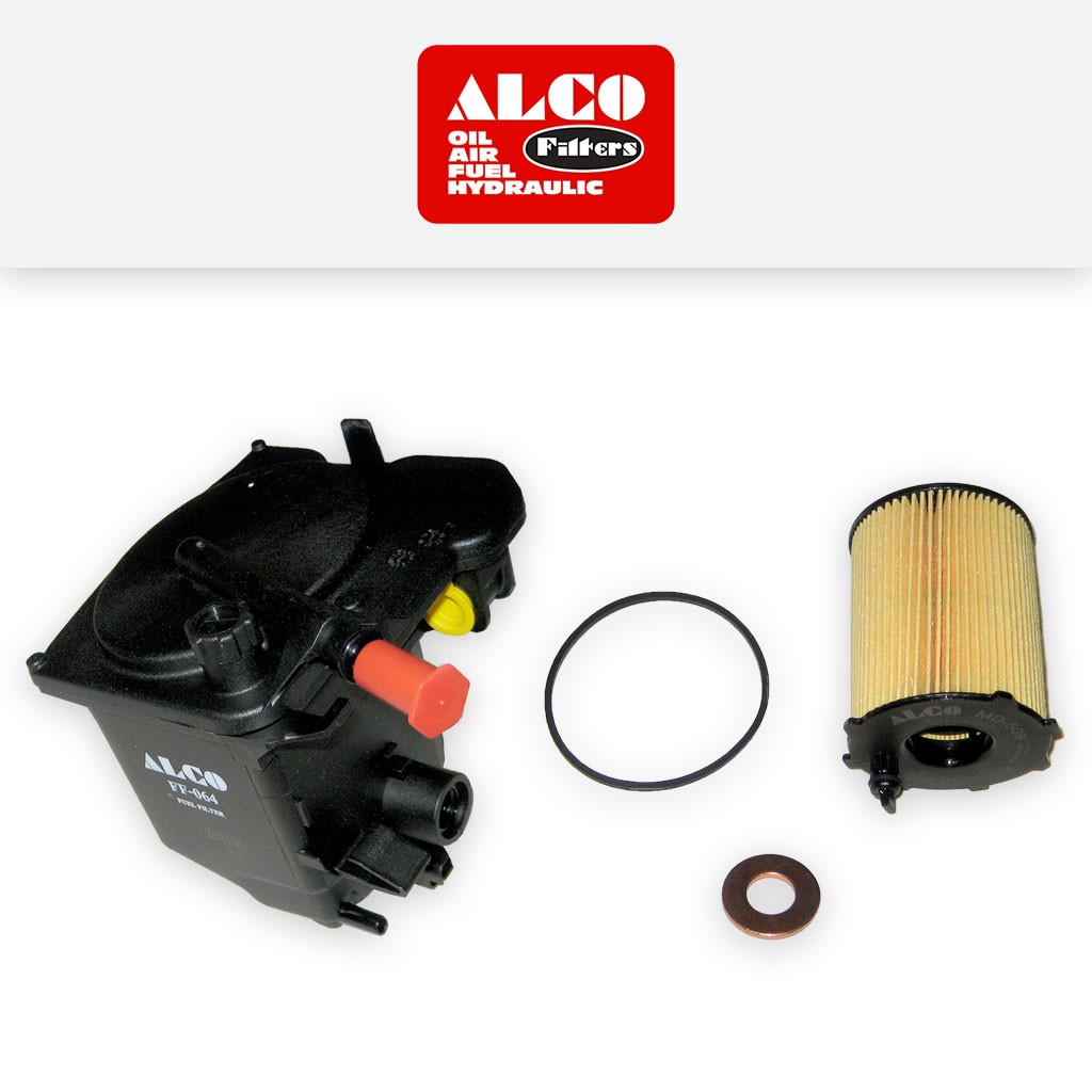 SERVICE KIT for PEUGEOT 207 1.6 HDI ALCO OIL FUEL FILTERS (2006-2011)