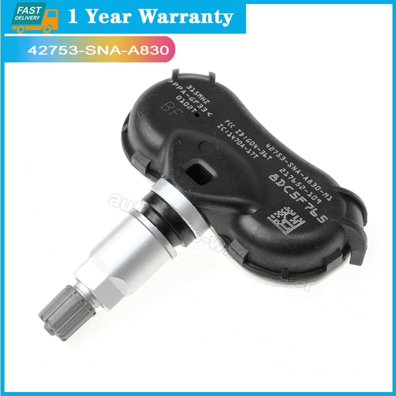 4 датчика давления в шинах TPMS для Honda Civic Odyssey 42753-SNA-A830 - Изображение 3 из 4