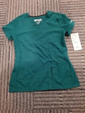 Greys Anatomy Active Scrub Top Small Teal NWT