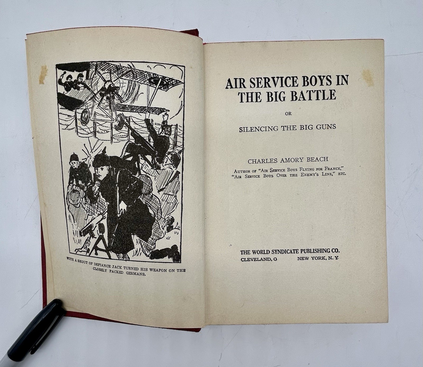 Air Service Boys in the Big Battle 1919 WWI HC Charles Amory Beach