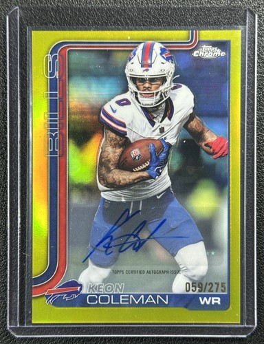 2025 Topps Chrome Keon Coleman Chrome Autographs (RAW)