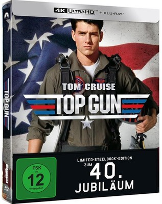 TOP GUN 40. Jubiläum LIMITED STEELBOOK 4K UHD + Bluray 2-Disc Tom Cruise NEU !!