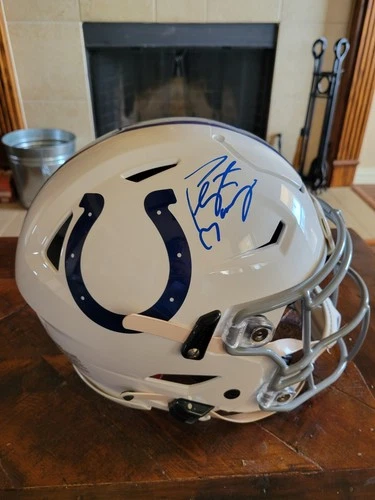 Peyton Manning Signed Colts Speed Flex Helmet. Blue Ink. Fanatics Authenticated