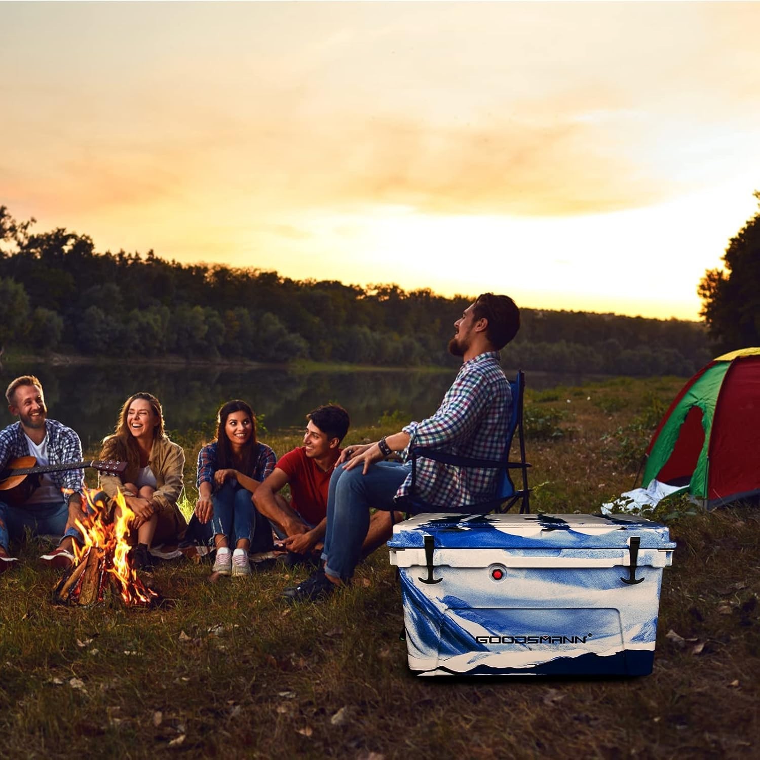GOODSMANN 70 Quart Heavy-Duty Camping, Fishing Cooler and Ice Box
