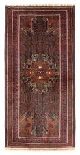 Vintage Hand-knotted Runner Rug 3'9" x 7'7" Traditional Oriental Wool Carpet