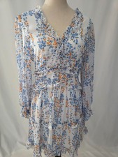 Unbranded floral white & Blue women dress size M D527