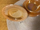 Anchor Hocking Fire King Peach Lusterware Cups & Saucers Set of 3 Laurel Pattern — photo 2