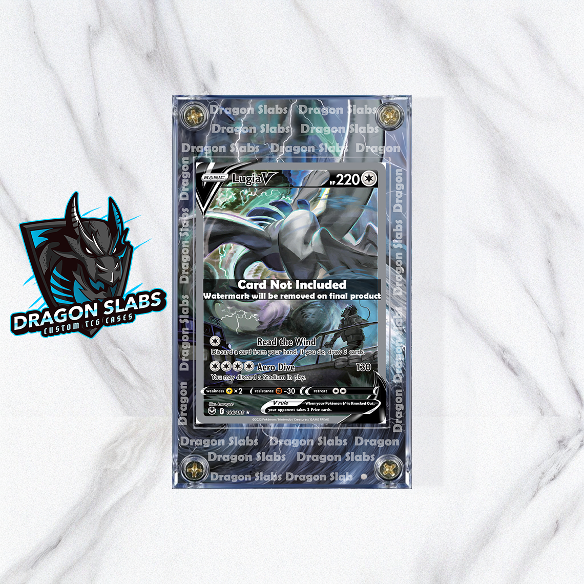 Pokemon Lugia V Alt Art 186 Silver Tempest Custom Case Slab