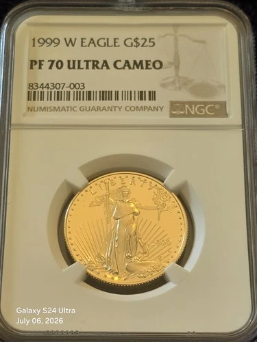 1999-W American Gold Eagle 1/2 oz — photo from the most recent tracked eBay sale