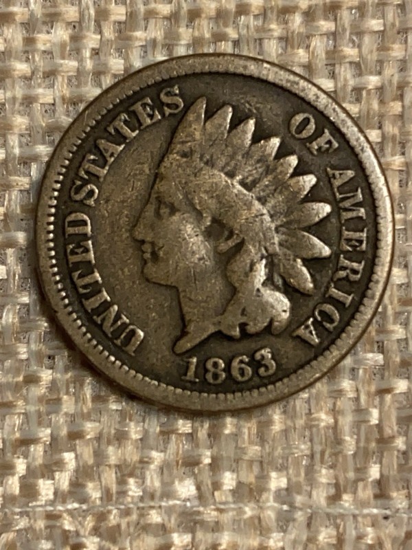 1863 Indian Head Penny Cent: Civil War Era Coin #2