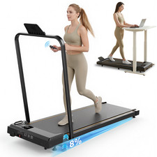 Treadmill With Incline Foldable Walking Pad 2 in 1 Quiet for Home Office 3Mode